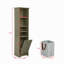 Armoire de rangement pour salle de bain de 64 po de hauteur pour petit espace, armoire sur pied pour salle de bain, bureau à domicile, 4 tablettes réglables et panier à linge, espace de rangement pour les vêtements cachés