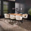Chouhan Acacia Solid Wood Top Metal Base Dining Table-1015619497