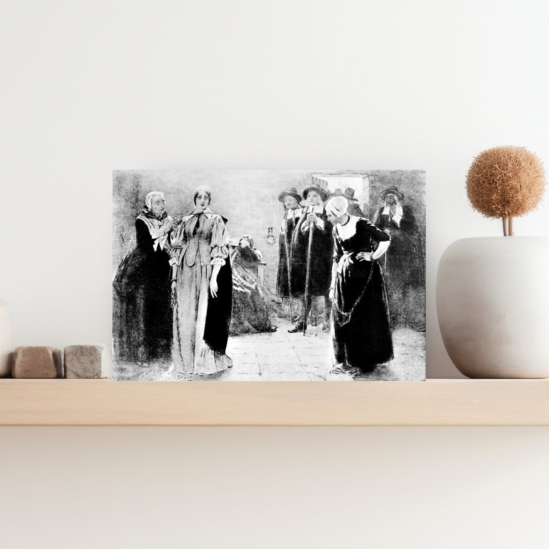 «1600S 1690S Illustration Witchcraft Trials Salem Massachusetts 1692», art mural rétro classique rétro, H 18 po x l 12 po