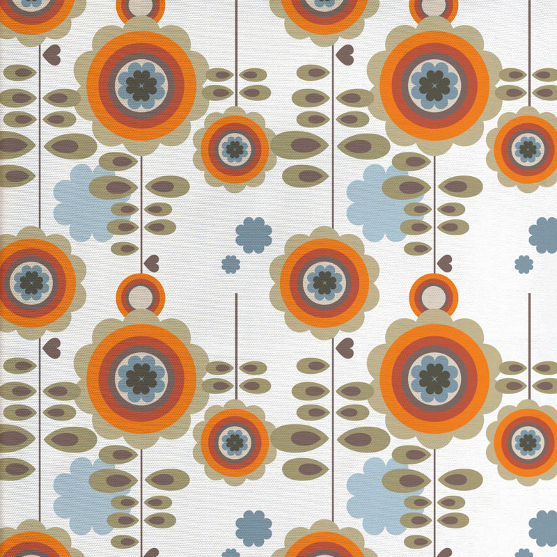 Tissu floral, l 58 po x L 108 po
