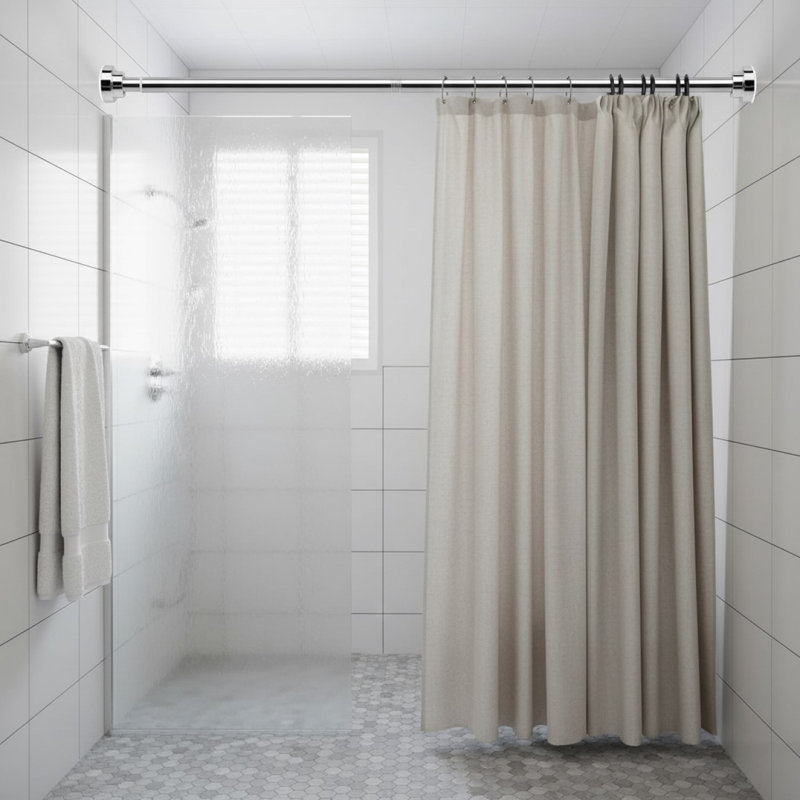 51.1cm Straight Wall Shower Curtain Pole