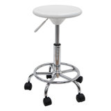 Cowgill Adjustable Height Industrial Stool with Footring Wheels