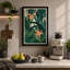 Teal Garden Blooms Botanical - Wrapped Canvas-666951121-666951122