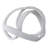 Decorative Abstract Circular Loop Statue Sculpture For Home Decor - Contemporary Decorative Objects For Living Room And Tabletop Styling - 16", White