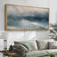 «Moody Blue Nautical Ocean Waves Coastal Extra Large», reproduction d'art sur toile encadrée-106766804-111696286