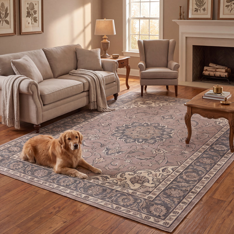 Tapis persan traditionnel à médaillon, vert, beige, gris, ivoire, antidérapant, à poils courts, pour intérieur et extérieur, adapté aux animaux de compagnie, salon, chambre, salle à manger, entrée, couloir, bureau, rose, taupe, cuisine, idéal pour les zones de passage intensif, facile à nettoyer, imprimé, ultra doux et lavable.