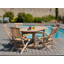 Woehler Oval Teak Extendable Outdoor Dining Table , cm W cm D-27844907