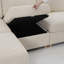 Canapé modulaire modulaire, canapé convertible avec rangement, ensemble de canapé pliant multifonctionnel en tissu, canapé 4 places (beige)