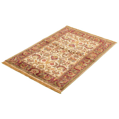 Tapis intérieur en laine 4 pi x 6 pi 1 po one-of-kind à la main-noué la new age sultanabad