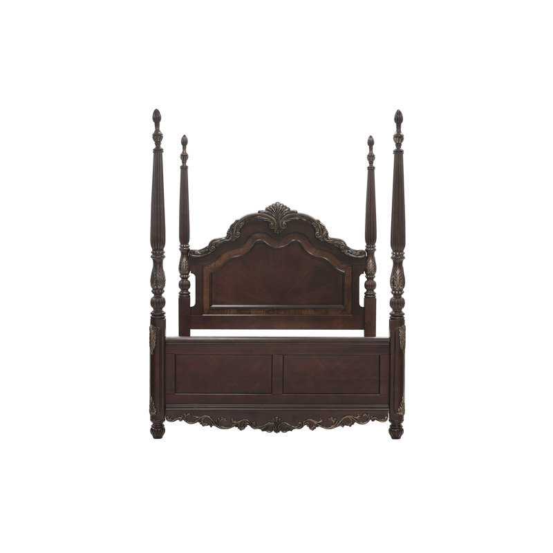 Ceja Unfinished Solid Wood Four Poster Bed, California King