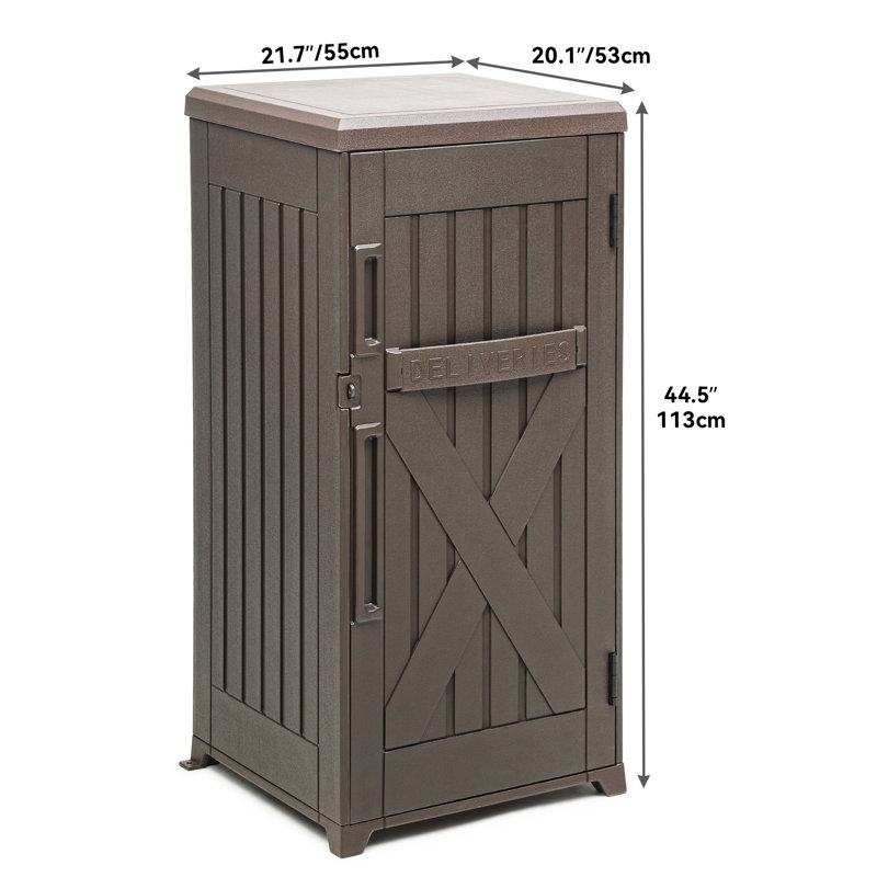 60-Gallon Delivery Storage Box, Brown