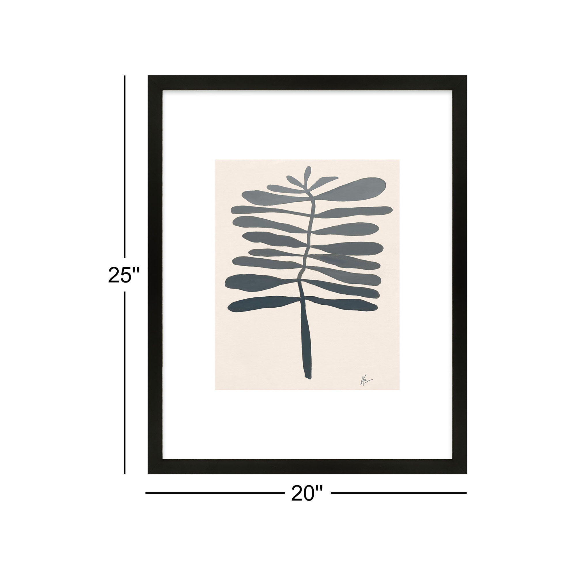 Flora 2 by Lee Lessem, Black, 25" H x 20" W x 1.25" D