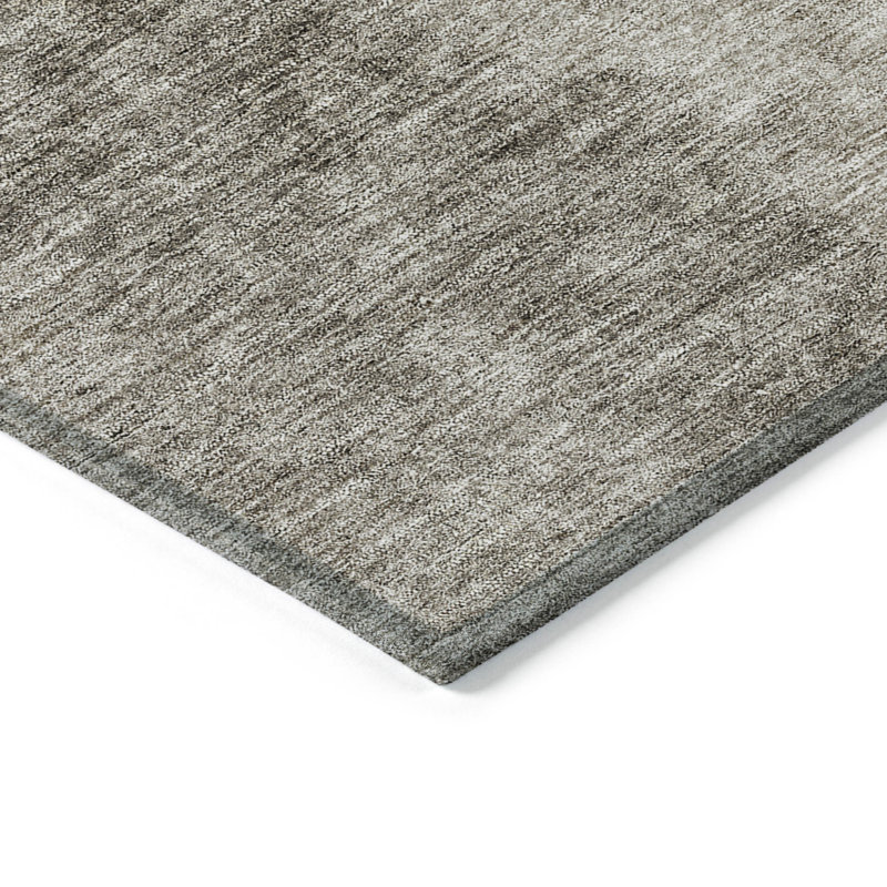 Tapis intérieur / extérieur taupe 5 pi x 8 pi brun et ivoire lavable