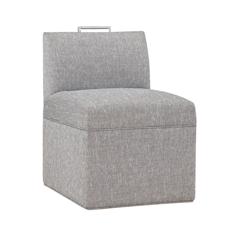 Chaise Ashen Grey avec coussin rembourré de mousse, roulette en tissu durable, élégante et confortable