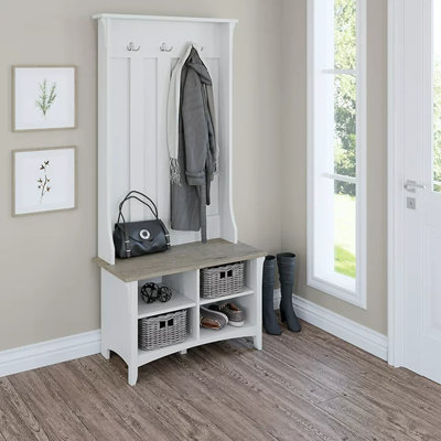 Pernell Hall Tree 32'' Wide with Bench and Shoe Storage
