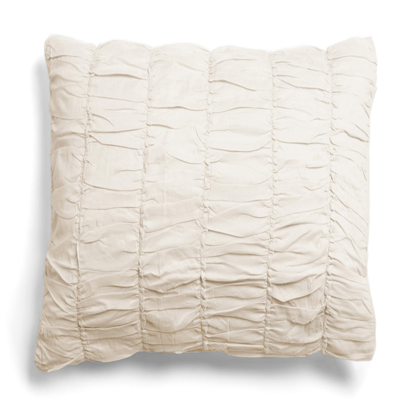 Square Indoor/Outdoor Pillow Cover & Insert, White, 26" x 26"
