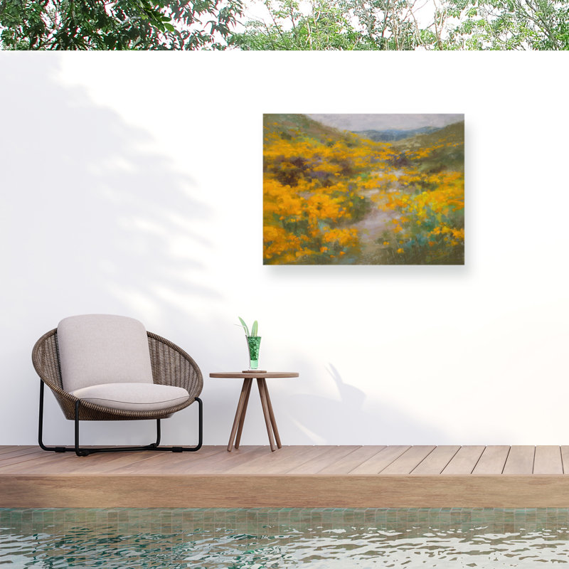 Christine Debrosky Golden Explosion Outdoor  Canvas, H 14 po x l 19 po