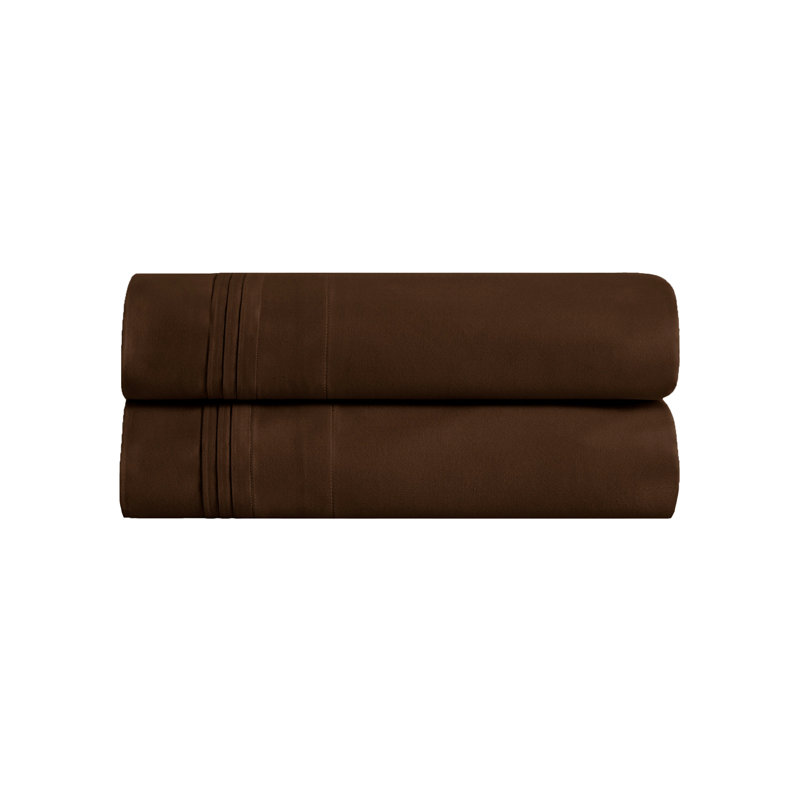 Aldin 650 Thread Count Certified Certified Egyptian Cotton Solid Color Pillowcase Set, King, Black