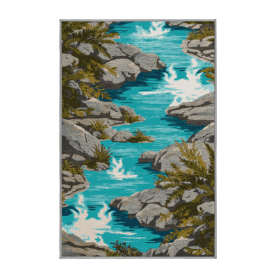 Machine Washable Nature Gray Area Rug