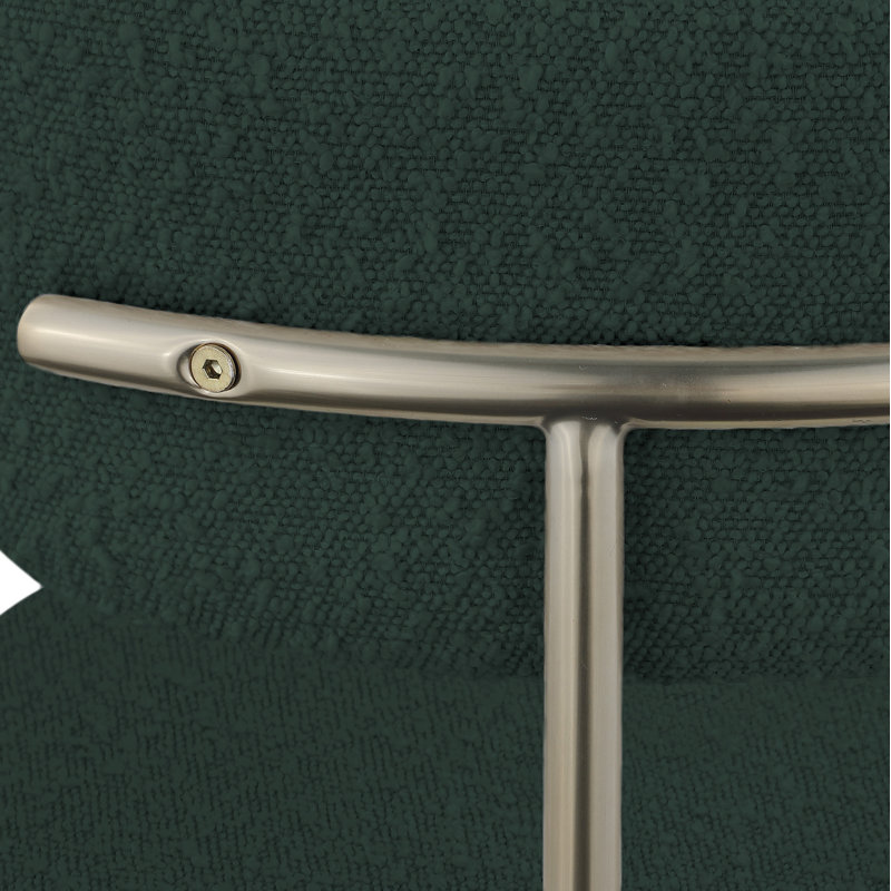 Chaise d'appoint Sherwood, Boucle verte, Laiton brossé