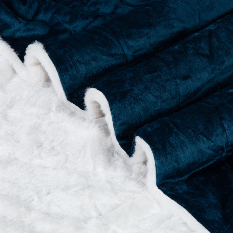 Couverture , Bleu / blanc
