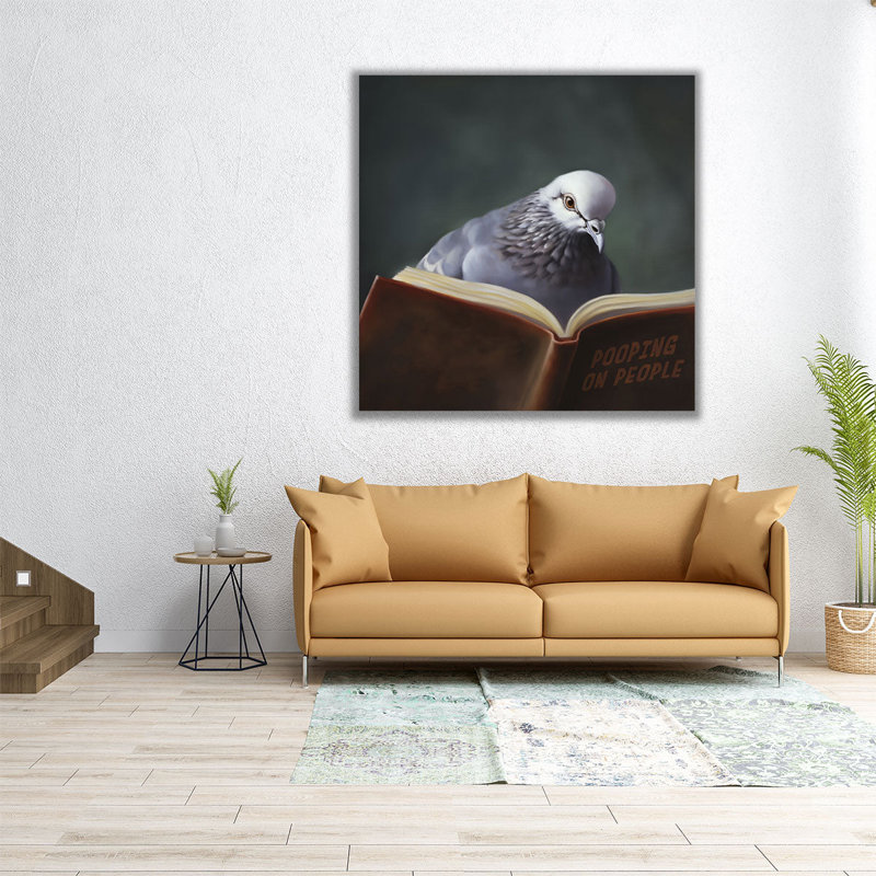 Pooping on People - reproduction d'art sur toile, H 24 po x l 24 po
