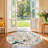 Washable Floral Round Rugs for Bedroom - 4x4 Feet Circle Area Rugs for Living Room Nursery Non-Slip Stain Resistant Soft Carpet for Teen Dorms Home Decor Aesthetic(4ft,Cream)-306561091-302078922