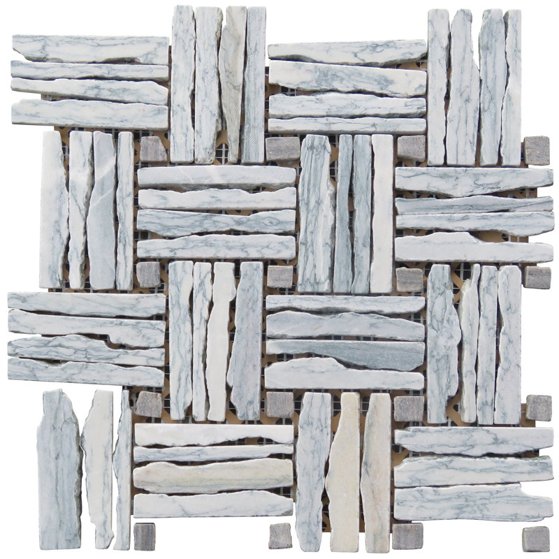 Carreau de mosaïque de mur et de plancher en granit 1 po x 4 po Landscape Wonder