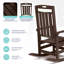 Chaise berçante en PEHD toutes saisons - Chaise berçante d'extérieur robuste à haut dossier pour un confort ultime - Parfaite pour la véranda, la pelouse et le jardin-1787501239