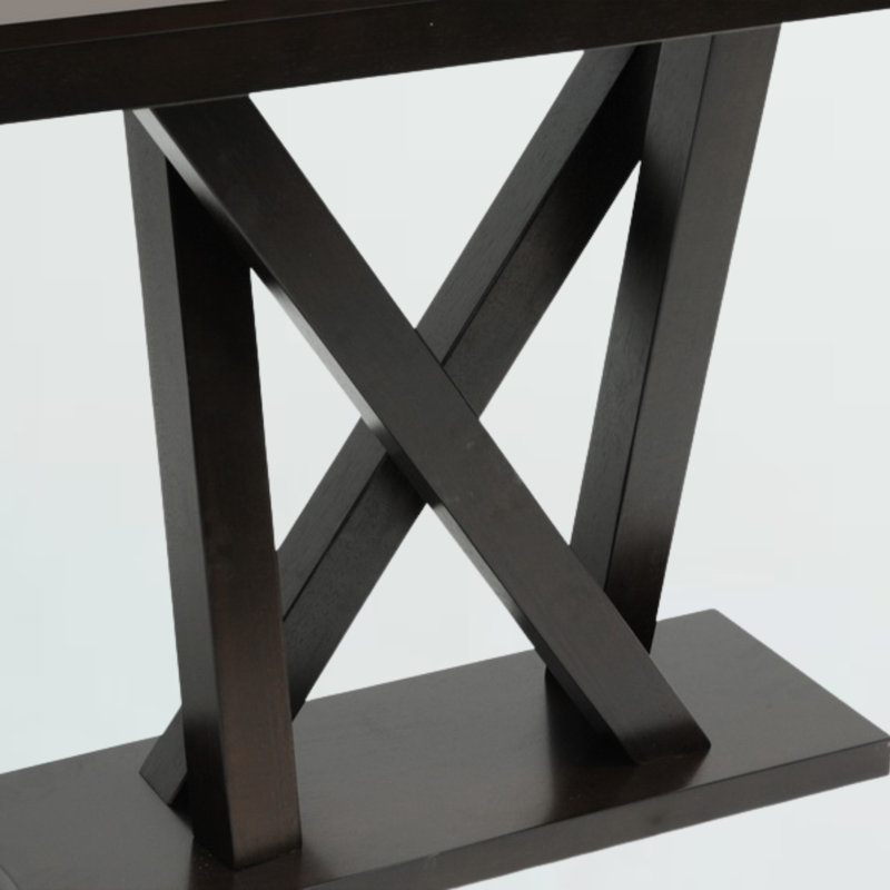 Console de style contemporain brun foncé Kashonda, H 30,00 po x l 47,25 po x P 15,75 po