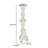 Jewa Vintage Pillar Candle Holder, 25 Inch Distressed White Magnesia