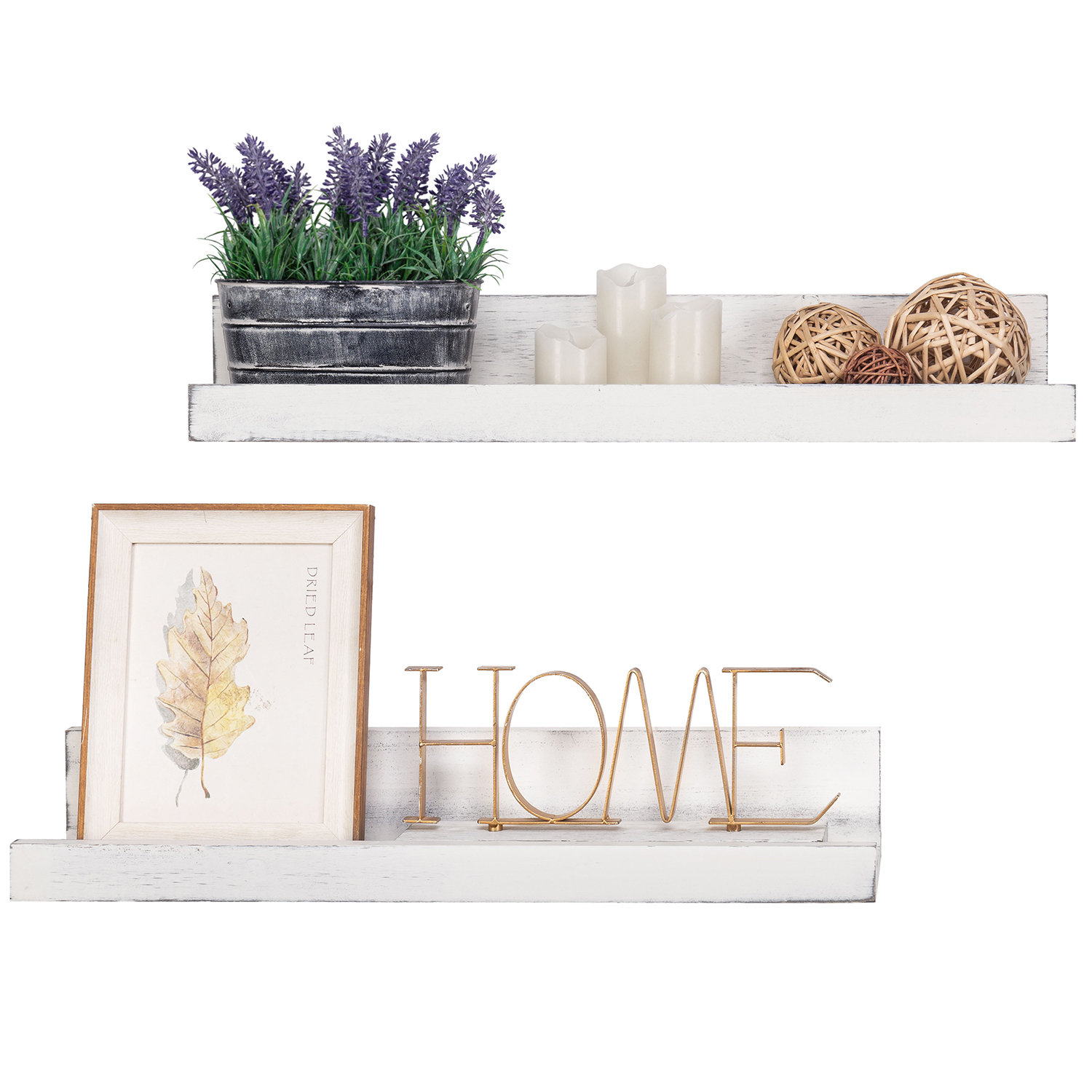 Gracie Oaks Fir Solid Wood Floating Shelf | Wayfair