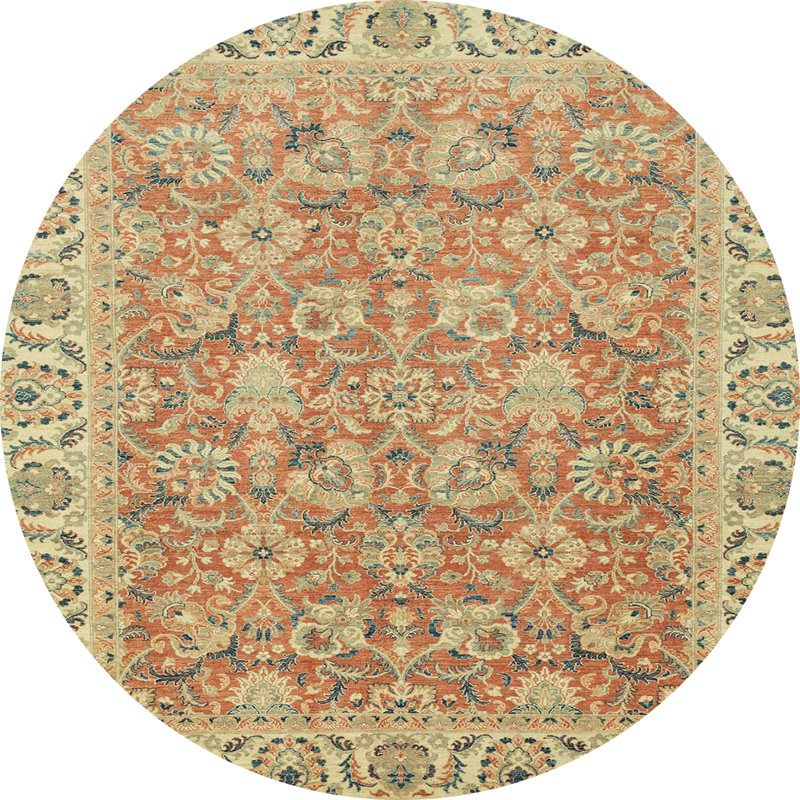 Abstract Indoor Rug, Round 8'