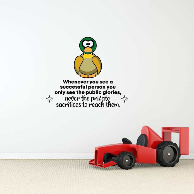 Décalcomanie murale « Private sacrifice Duck Life », H 35 po x l 40 po x P 0,05 po