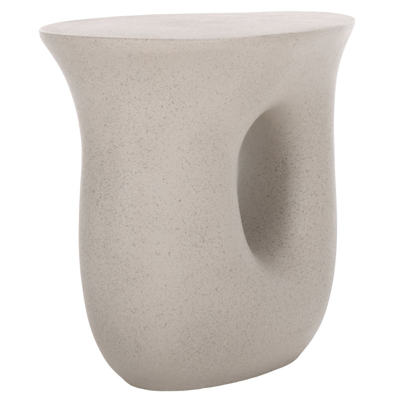 Melehat Magnesium Oxide Abstract Accent Table , Gray