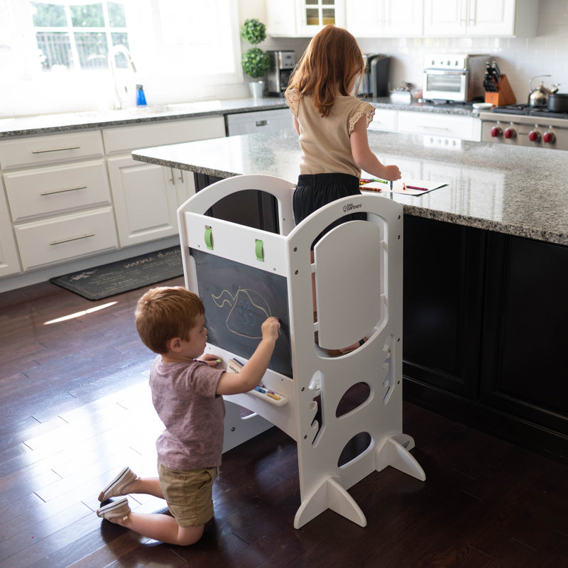 Le tabouret de cuisine de la tour d'apprentissage en édition limitée, Blanc doux
