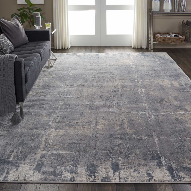 Comer Abstract Grey/Beige Area Rug
