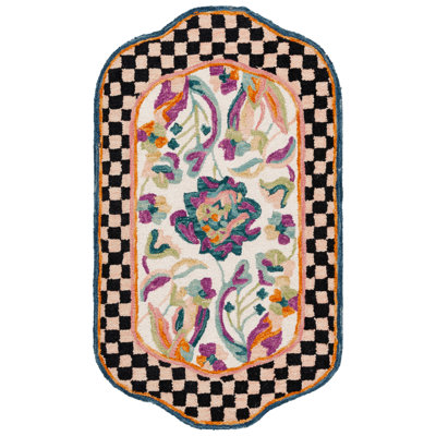 Tapis d'intérieur en laine touffeté à la main Jardin
