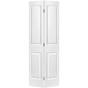 Paneled Manufactured Wood Primed 2-Panel Square Top Interior Bi-Fold Door
