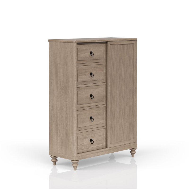 Commode 5 tiroirs finition sable