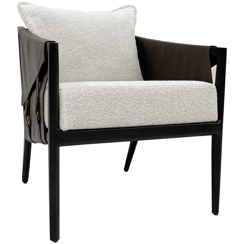 Skylar Solid Wood Dark Brown Accent Chair