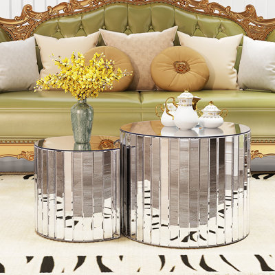 Luxury Mirror Coffee Table, Living Room Table