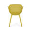 Élégante chaise en polypropylène jaune - Design Lotus pour les réceptions en plein air avec des places assises