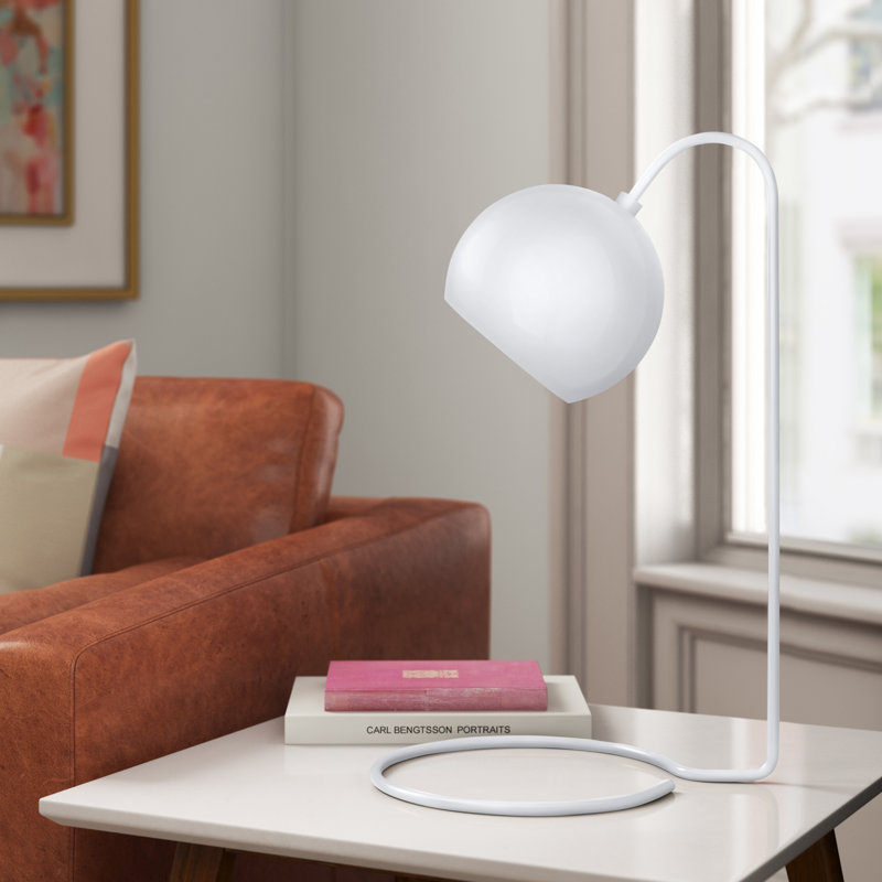 Rehaan Metal Desk Lamp, White Wash