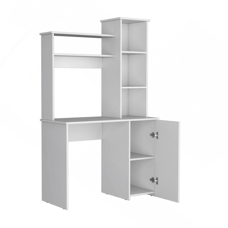 Bureau d'ordinateur Dumas, bureau, blanc