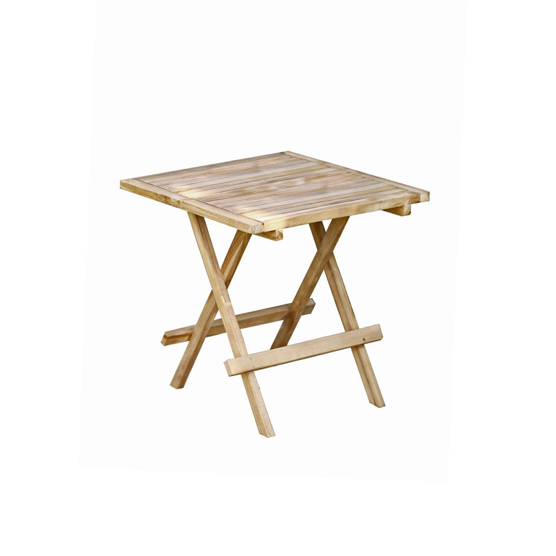 Mollie Square Teak Folding Outdoor Side Table , 50cm cm W 50cm cm D