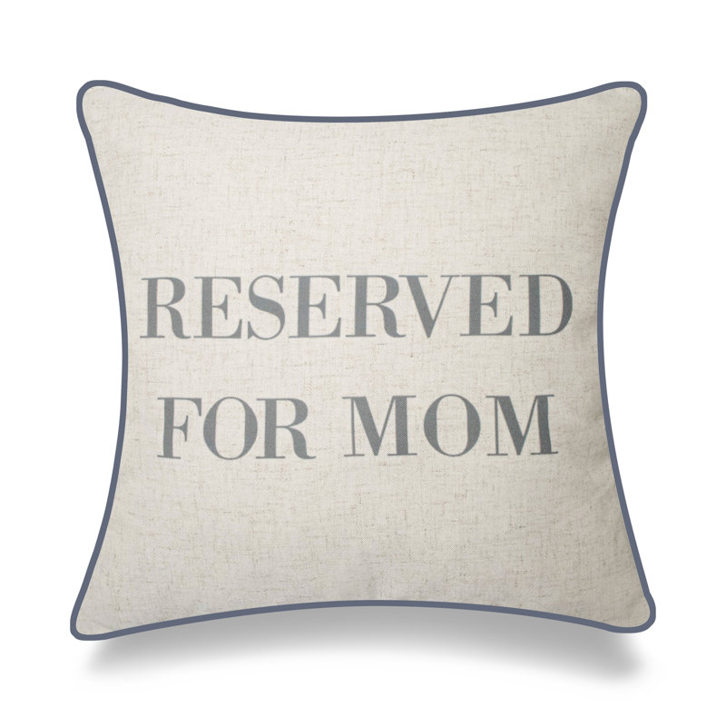 You And Me Cotton Reversible Throw Pillow, Feather, Family 1