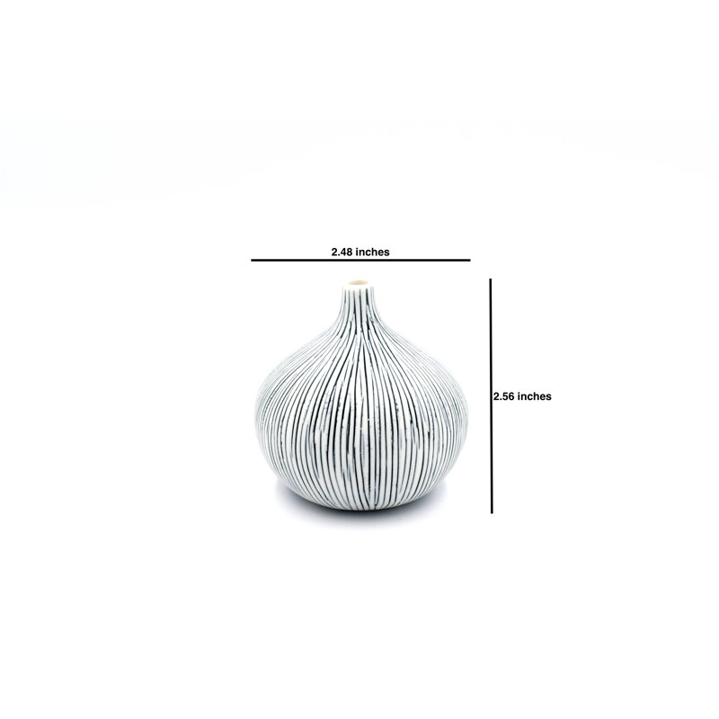 Vase de table Alptekin, H 2,6 po x l 2,5 po x P 2,5 po, Bleu