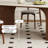 Nut-brown Rectangular Sintered Stone + Solid Wood Dining Table-1509603760