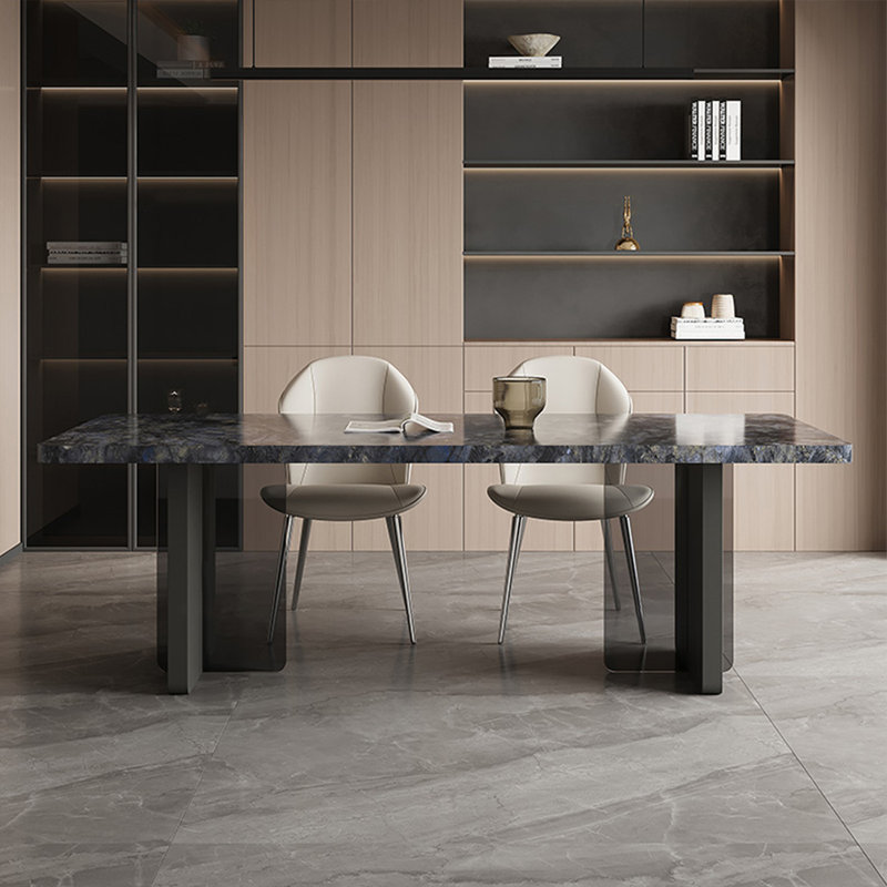 Table de salle à manger rectangulaire Blue Frêne, H 29,53 po x L 94,49 po x l 31,5 po